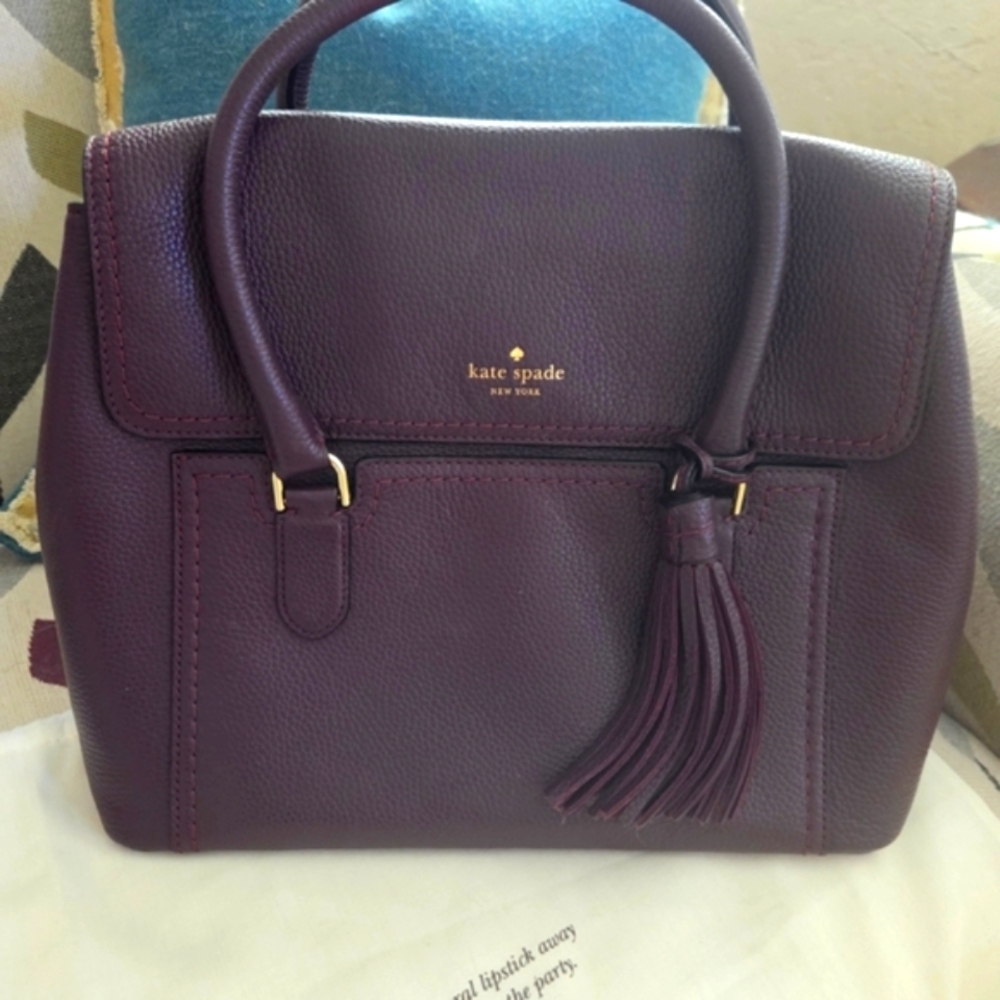 Kate Spade Plum Leather Handbag